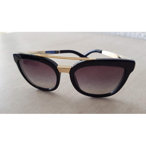 185 - Pair of Dolce & Gabbana Sunglasses in Black & Gold Frame, DG4269 501/8G in Original DG Case