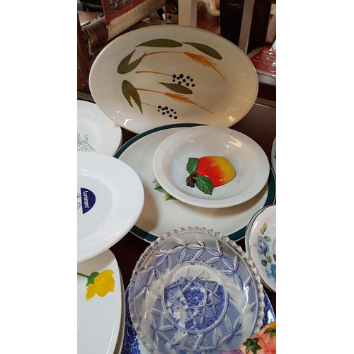 427 - Large Box of Assorted Plates Side Plates, Oval Dishes, Bowls. Ceramic Sweet Dishes etc