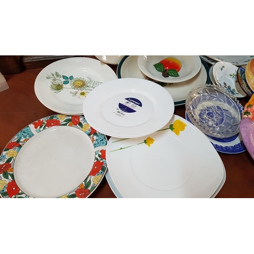 427 - Large Box of Assorted Plates Side Plates, Oval Dishes, Bowls. Ceramic Sweet Dishes etc