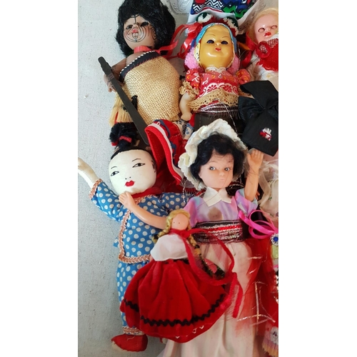 428 - Large Collection of Small Dolls with Ethnic Outfits (from Around the World)