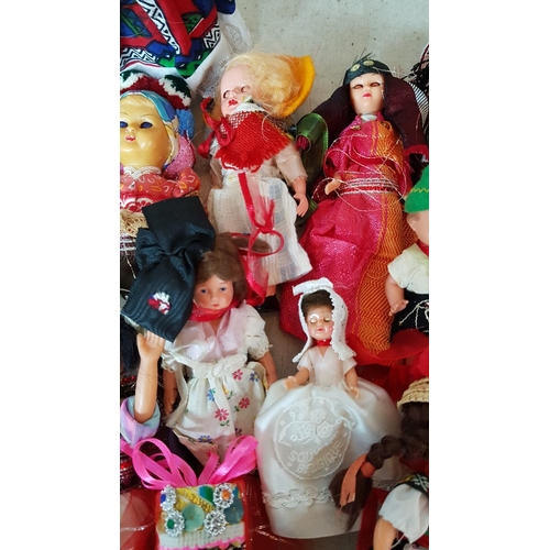 428 - Large Collection of Small Dolls with Ethnic Outfits (from Around the World)