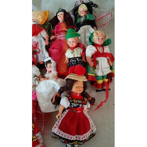 428 - Large Collection of Small Dolls with Ethnic Outfits (from Around the World)