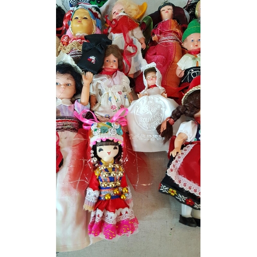 428 - Large Collection of Small Dolls with Ethnic Outfits (from Around the World)