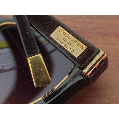 128 - Girogio Armani Sunglasses with Gold Plating (57017 145 3N) Made in Italy with Original Case