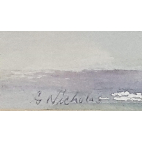 206 - Vintage Sail Boat Water Colour by Known Artist G. Nicholas