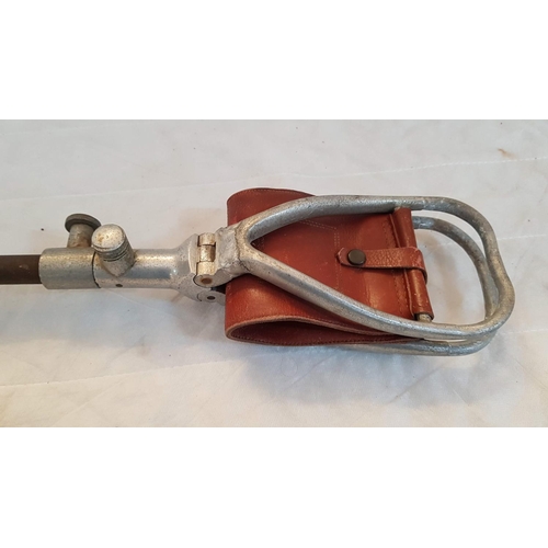 223 - Vintage Extending Shooting Stick, Leather Seat