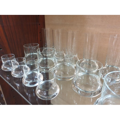 77 - Collection of Matching Glassware with Cylindrical Body and Bulbous Bases, 5 x Styles / Sizes (Approx... 