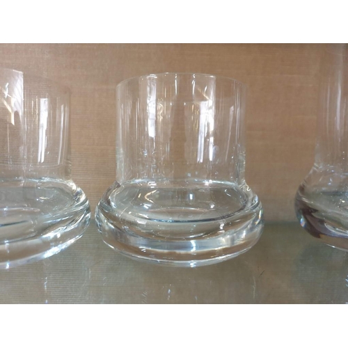 77 - Collection of Matching Glassware with Cylindrical Body and Bulbous Bases, 5 x Styles / Sizes (Approx... 