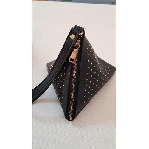 81 - Collection of 5 x Pyramid Shaped Purses / Small Bags, Various Colours, Type of Leatherette with Stud... 