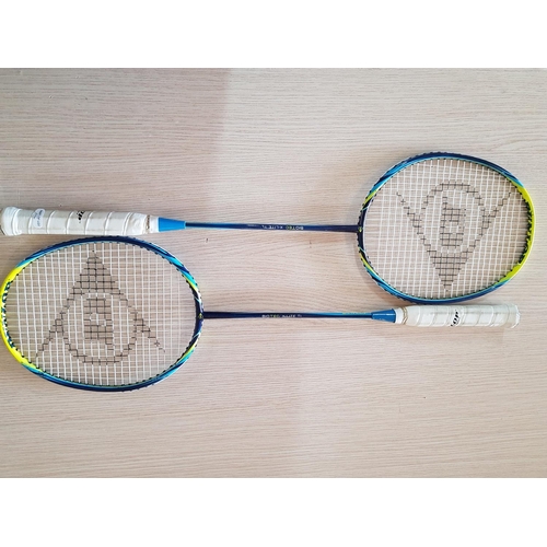 446 - Pair of Badminton Rackets (Dunlop Biotec, X-Lite), Together with a Pair of Tennis Rackets (Wish 2599... 