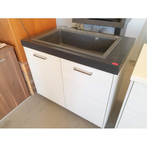 578 - Kitchen Unit; Double Cupboard in Light Wood Effect with 