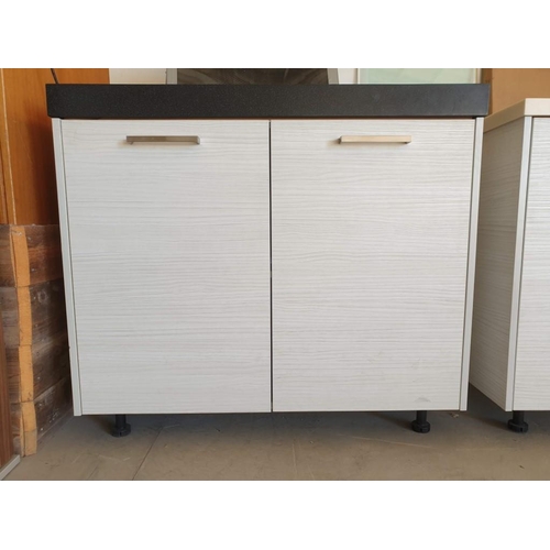 578 - Kitchen Unit; Double Cupboard in Light Wood Effect with 