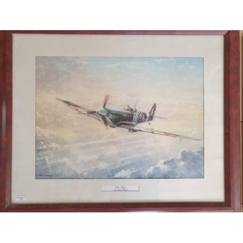 13 - 2 x Framed Prints of WW2 Spitfires; 