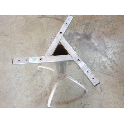 539 - Chrome Pedestals Table Base with Adjustable Feet