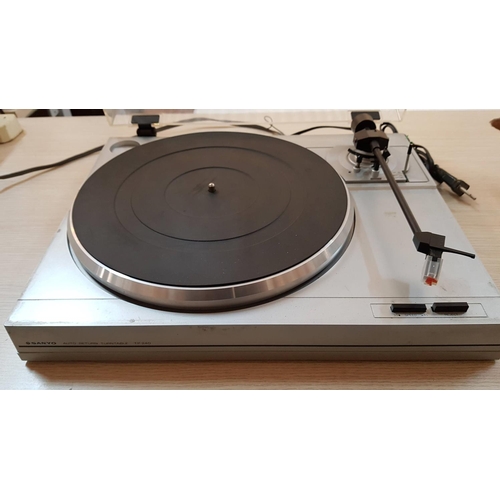 535 - Retro  Sanyo TP 240 Electric Turntable (Un-Tested)
