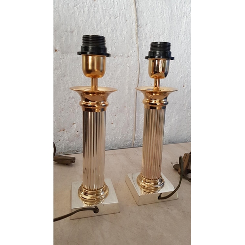 543 - Pair of Classic Style Table Lamps (Shades A/F Need Repair)
