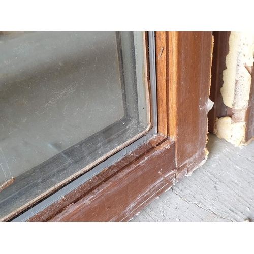 725 - 3 x Solid Wood Windows with Sealed Unit Double Glazing (Two with Reflective Film) (A/F Some Beading ... 
