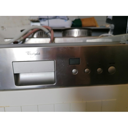 736 - Whirlpool Dishwasher (Integrated) with Silver and White Fronted Door