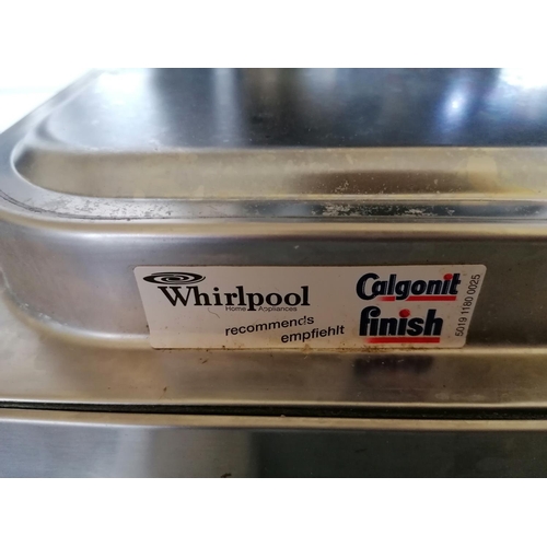 736 - Whirlpool Dishwasher (Integrated) with Silver and White Fronted Door