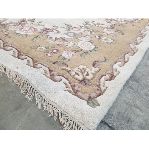 743 - Large Indian Handmade Deep Pile Wool Carpet with Classical Pattern (Approx 280 x 230cm)