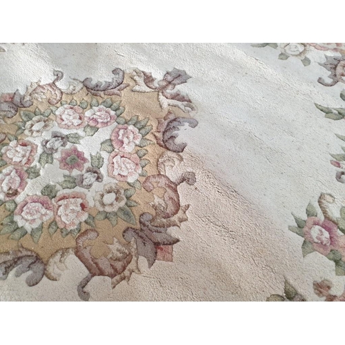 743 - Large Indian Handmade Deep Pile Wool Carpet with Classical Pattern (Approx 280 x 230cm)