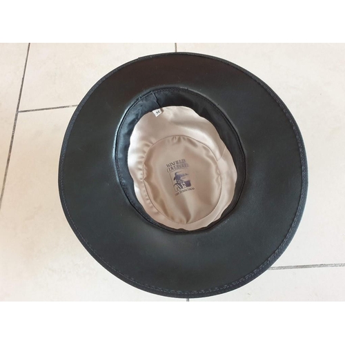 745 - Leather & Suede Stetson / Cowboy Hat by 'Winfield Cover Co, San Franccisco, USA', (Size M)