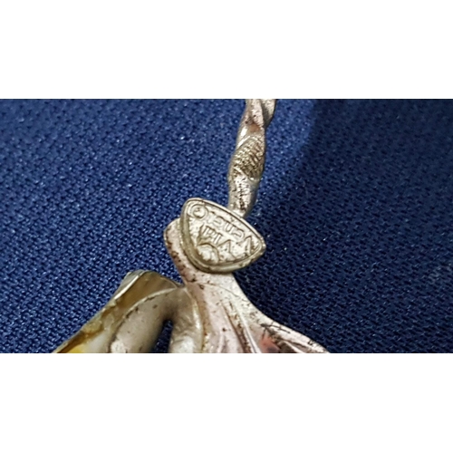 768 - 3 x 'Via Veneto' Flower Ornaments; Long Stem Twisted White Metal with Ceramic Lilly Flowers (Approx.... 