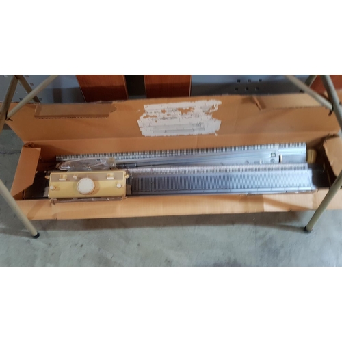 566 - Brother KH-890 (Made in Japan) Knitting Machine, Ribbing Attachment, Model KR-850 and Special Table