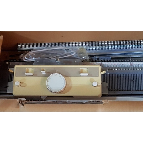 566 - Brother KH-890 (Made in Japan) Knitting Machine, Ribbing Attachment, Model KR-850 and Special Table