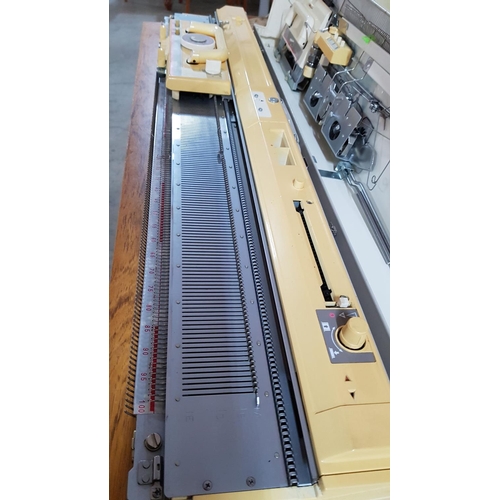 566 - Brother KH-890 (Made in Japan) Knitting Machine, Ribbing Attachment, Model KR-850 and Special Table