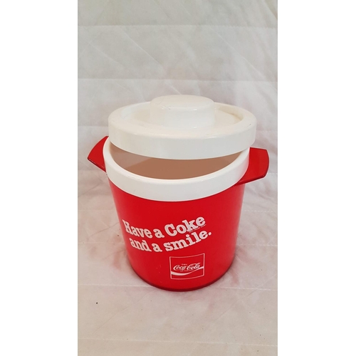 588 - 2 x Vintage Ice Buckets; Alpine Ayinger Brau and Coke Cola, Together with Johnnie Walker Champagne B... 