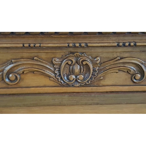 672 - Vintage Continental Drinks Cabinet / Bar with Decorative Carved Front, Drawer and Mirrored Cupboard,... 