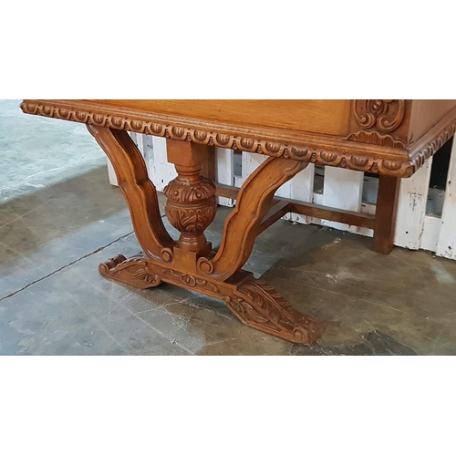 672 - Vintage Continental Drinks Cabinet / Bar with Decorative Carved Front, Drawer and Mirrored Cupboard,... 