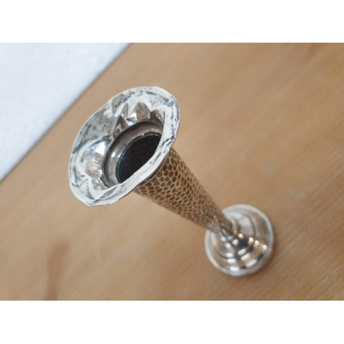 709 - Antique Sterling Silver Bud / Flower Vase (UK, Birmingham, Circa 1904) (Approx 80gr, H:12cm) Togethe... 