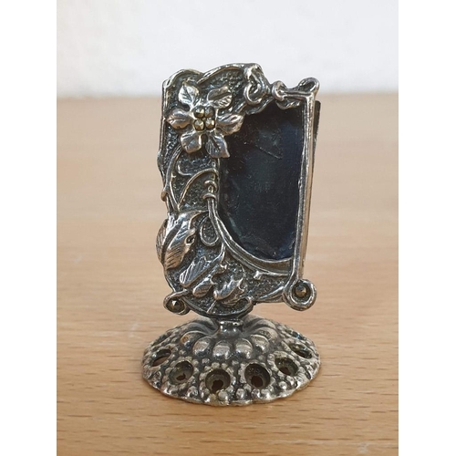 709 - Antique Sterling Silver Bud / Flower Vase (UK, Birmingham, Circa 1904) (Approx 80gr, H:12cm) Togethe... 