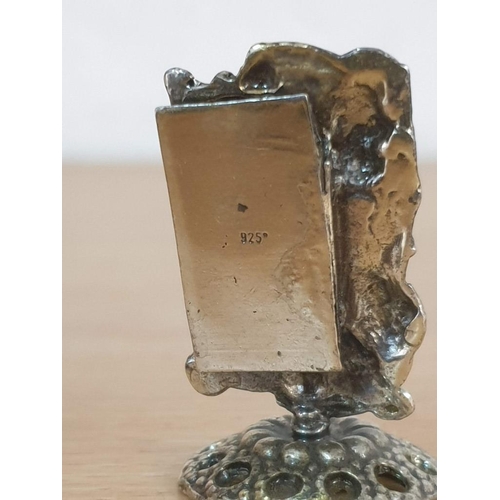 709 - Antique Sterling Silver Bud / Flower Vase (UK, Birmingham, Circa 1904) (Approx 80gr, H:12cm) Togethe... 