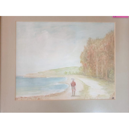 714 - Collection of Framed Water Colour Paintings by Eric Squire; Coastal Scenes, Watermill, Pissouri Chur... 