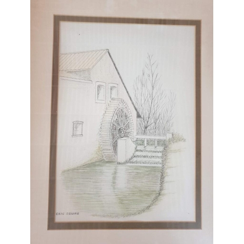 714 - Collection of Framed Water Colour Paintings by Eric Squire; Coastal Scenes, Watermill, Pissouri Chur... 