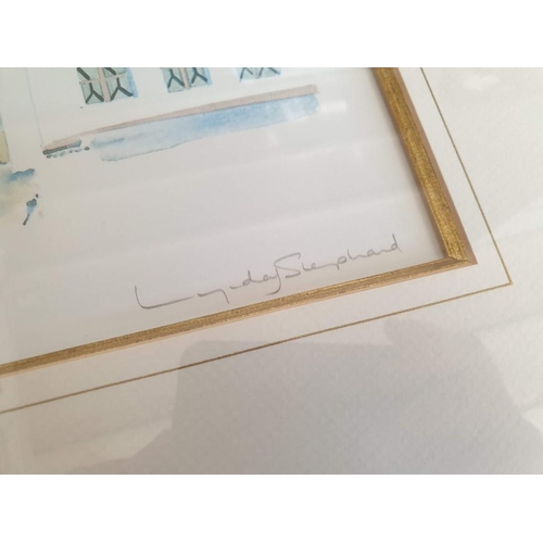 715 - Framed Signed Limited Edition Print by Lynda Shephard of Middle Eastern(?) Buildings (74 x 62cm)