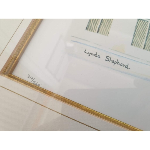 715 - Framed Signed Limited Edition Print by Lynda Shephard of Middle Eastern(?) Buildings (74 x 62cm)