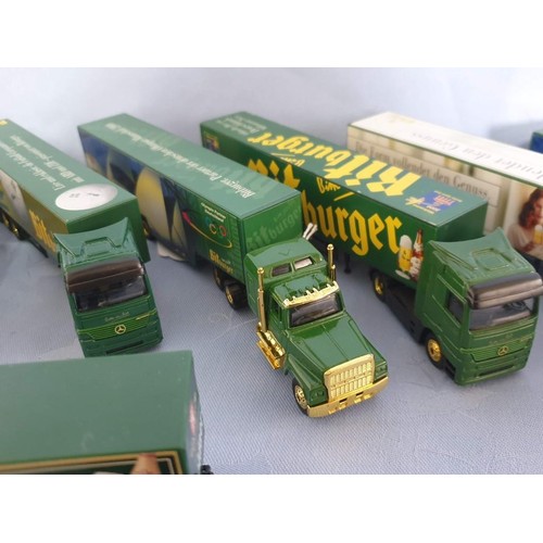 29 - Collection of 10 x Model Trucks / Lorry's with Beer Advertising
