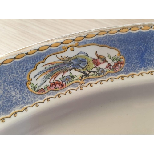 103 - Porcelain Serving Platter and Matching Lidded Taurine with Pheasant Decoration (2)