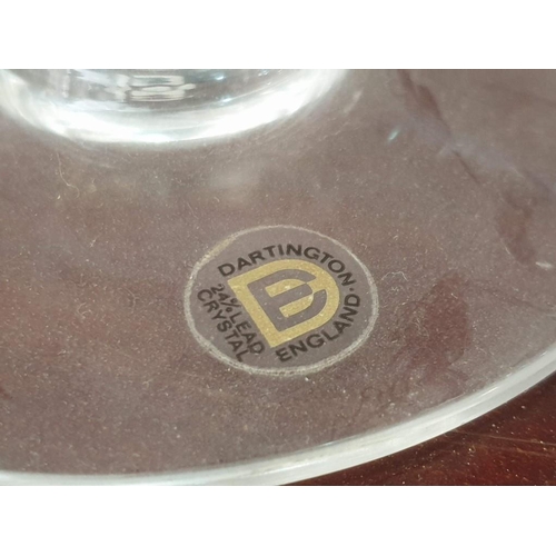 107 - Dartington Crystal Bowl with Pedestal Base, Crystal Claret Jug, Water Jug & Goblet, Together with Cu... 
