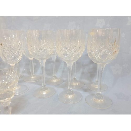 108 - Large Collection of Crystal Glassware; Various Sets of Wine Glasses, Pair of Brandy Glasses, Lidded ... 