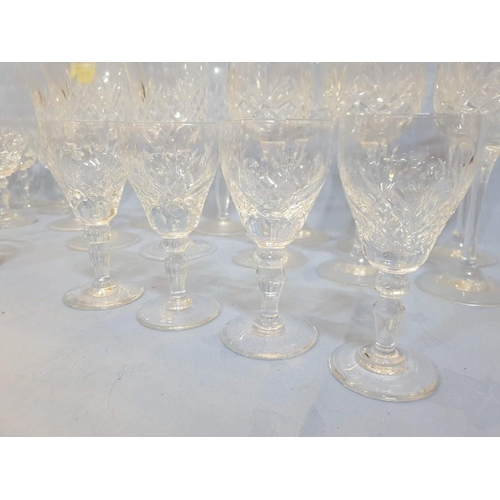108 - Large Collection of Crystal Glassware; Various Sets of Wine Glasses, Pair of Brandy Glasses, Lidded ... 