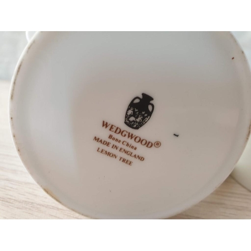 56 - Wedgwood 'Hathaway Rose' Vase (H: 21cm), Together with Wedgwood 'Lemon Tree' Milk Jug and Sugar Bowl... 