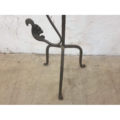67 - Decorative Floor Standing Wrought Iron Candle Stand (H: 138cm)