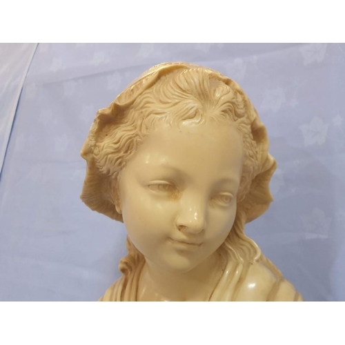 73 - Marble Effect Bust of Female (Approx. H: 44cm)