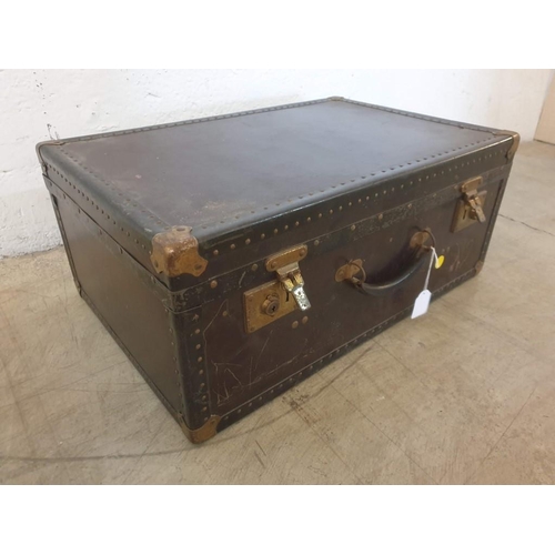 79 - Vintage Travelling Trunk with Removable Shelf (Approx. 68 x 46 x 29cm), Together with Vintage Suitca... 