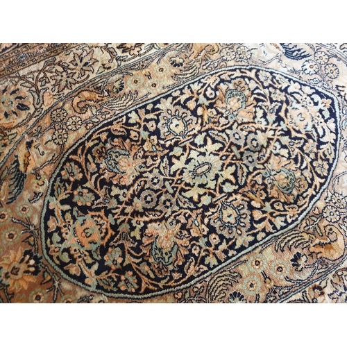 94 - Hand Woven Kashmir Persian Silk Carpet / Wall Hanging (Approx. 95 x 65cm)